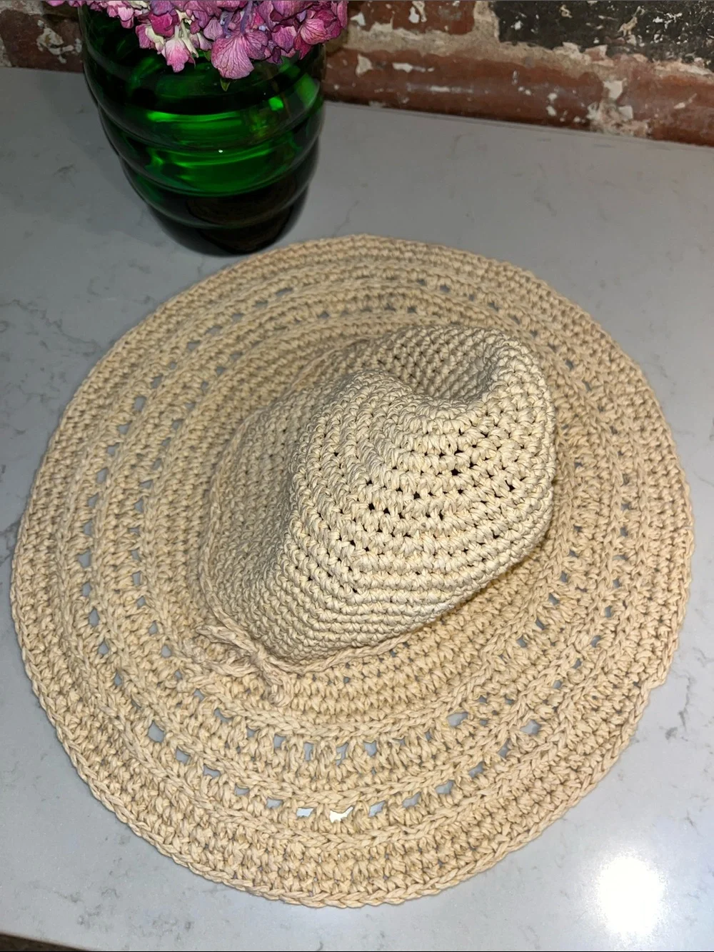 GAP  kids / Girl Cream Crochet Wide-Brim Sun Hat